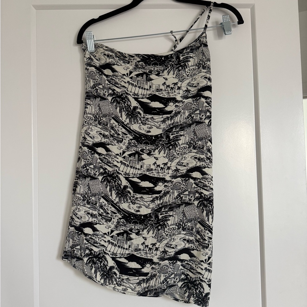 Reformation Black and White dress